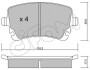 Гальмівні колодки задн. AUDI A4/A6/A8 04- VW T5 CIFAM 8225542 (фото 1)