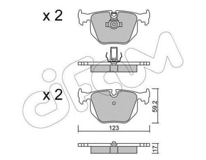 Торм. кол. задн. BMW 3 (E46), 7(E38), X3(E83), X5(E53) CIFAM 8225600