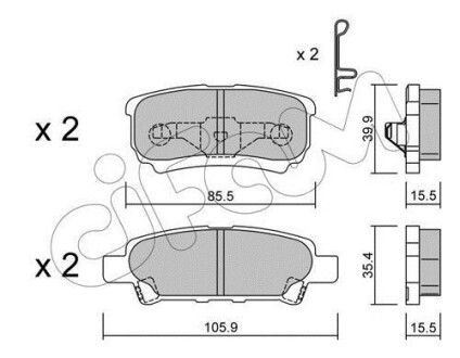 MITSUBISHI Тормозные колодки задн.Lancer,Outlander 03- CIFAM 8227370