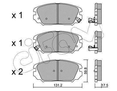 Гальмівні колодки пер. Civic/Sonata/Tucson (04-13) CIFAM 8228850