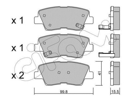 Гальмівні колодки зад. Sonata V/i 40/Optima/Soul 05- CIFAM 822-886-0