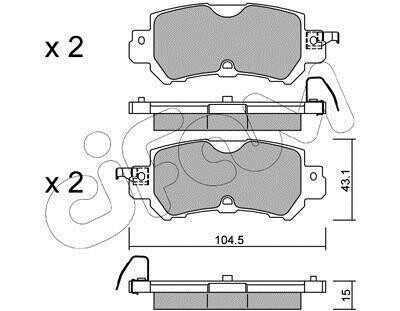 Гальмівні колодки (набір) CIFAM 8229700