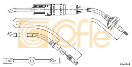 Трос зчеплення VW Golf / Jetta Diese -91 COFLE 103411