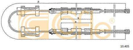 Трос ручника COFLE 10405