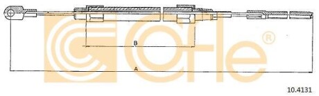 Трос ручного гальма BMW 316-318is-320-325-328-TDS-M3 ABS (E36) (дискові гальма) 1631/1062 COFLE 104131