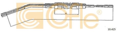 Трос ручного гальма COFLE 10425