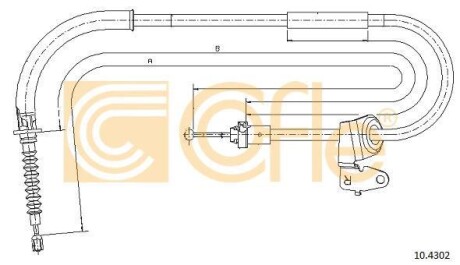 Трос ручного гальма COFLE 104302