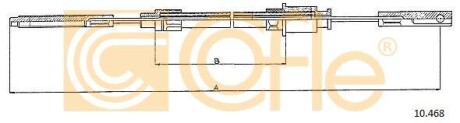 Трос ручника COFLE 10.468