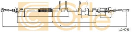 Трос ручного гальма перед. PSA Boxer/Ducato/Jumper 40-Maxi mod 06- 2910/2598 COFLE 104743