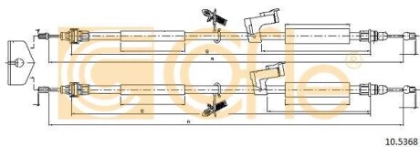 Трос ручника COFLE 105368