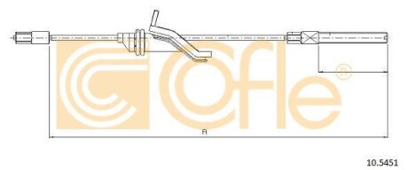 Трос ручного гальма перед. Ford Kuga all 2/08- COFLE 105451