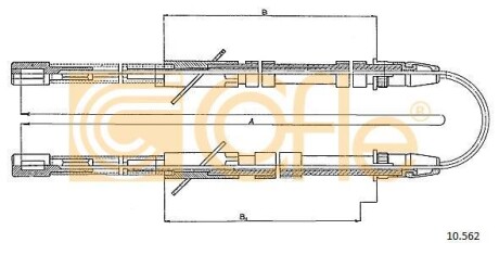 Трос ручника COFLE 10.562