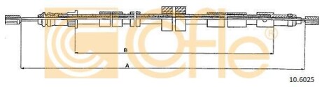 Трос ручника COFLE 106025