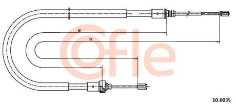 Трос ручника COFLE 106035