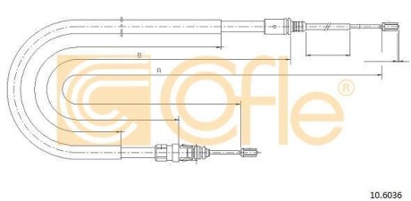 Трос ручного гальма COFLE 106036