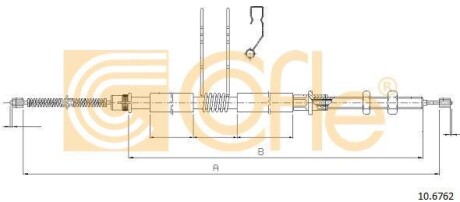 Трос ручника COFLE 10.6762