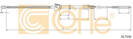 Трос ручного гальма COFLE 107136