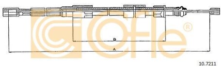 Трос ручника COFLE 10.7211