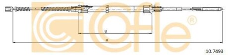 Трос ручного гальма зад. Л/П Passat 1,8-1,9Tdi 93- (барабанні гальма) 1624/891 COFLE 107493