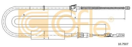Трос ручника COFLE 107507