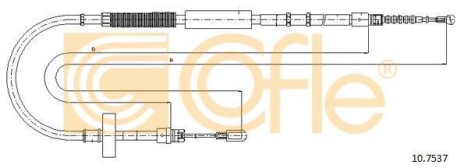 Трос ручника COFLE 107537