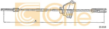 Трос ручного гальма COFLE 10818