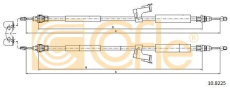 Трос ручного гальма COFLE 108225