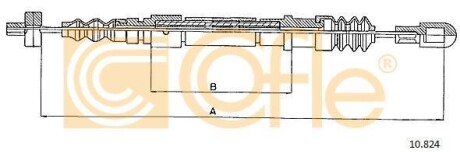 Трос ручника COFLE 10824