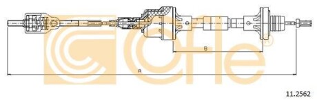 Трос зчеплення Opel Astra 1.4-2.0 16V 94- COFLE 112562