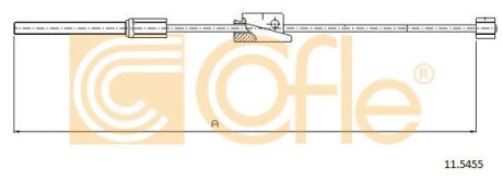 Трос ручного гальма COFLE 115455