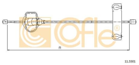 Трос ручного гальма перед. Ford Mondeo 93-00 (270mm) COFLE 115501