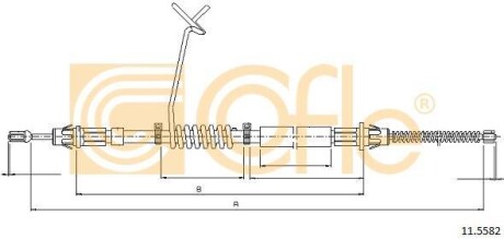 Трос ручного гальма COFLE 115582