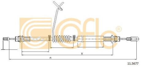 Трос ручного гальма COFLE 115677