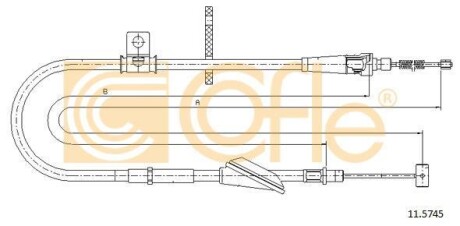 Трос ручного гальма COFLE 115745