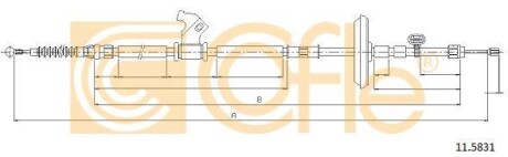 Трос ручного гальма зад. Л OPEL ASTRA J 09- COFLE 115831