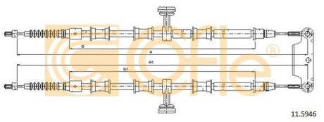Трос ручника COFLE 115946