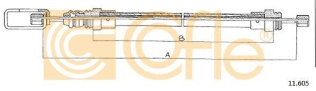 Трос ручного гальма COFLE 11605