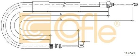 Трос ручника COFLE 116571