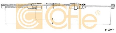 Трос ручника COFLE 116592
