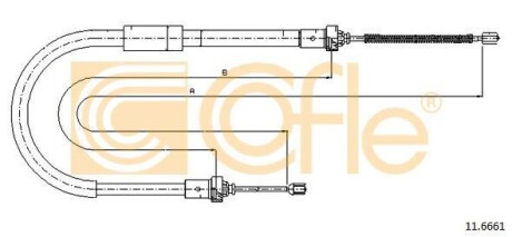 Трос ручника COFLE 116661