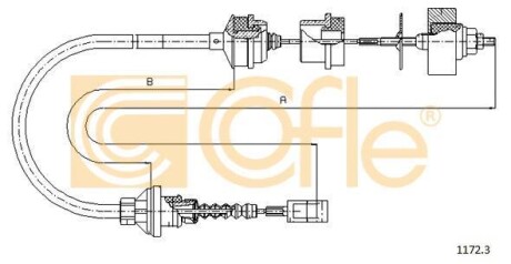 Трос зчеплення, 1.9D/TD 1060mm COFLE 11723