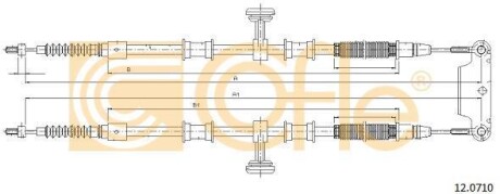 Трос ручника COFLE 120710