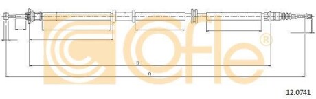 Трос ручного гальма COFLE 120741