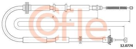 Трос ручного гальма COFLE 120774