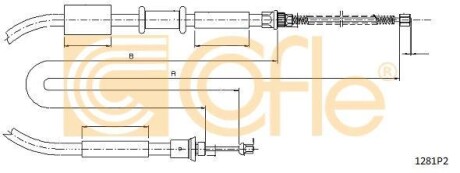 Трос ручника COFLE 1281P2