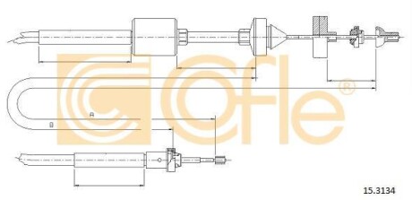 Трос зчеплення COFLE 15.3134