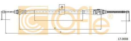 Трос ручного гальма COFLE 170008