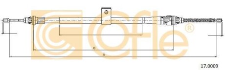 Трос ручника COFLE 170009