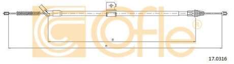 Трос стоянкового гальма COFLE 170316