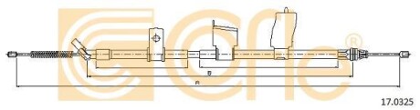 Трос ручного гальма COFLE 170325